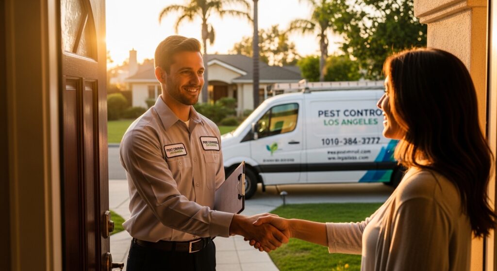 Pest control happy customer